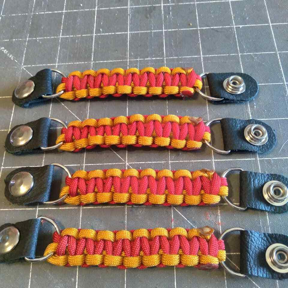 Vest extenders RED & GOLDEN ROD SET OF  4 para cord light & STRONG!! By Stitch