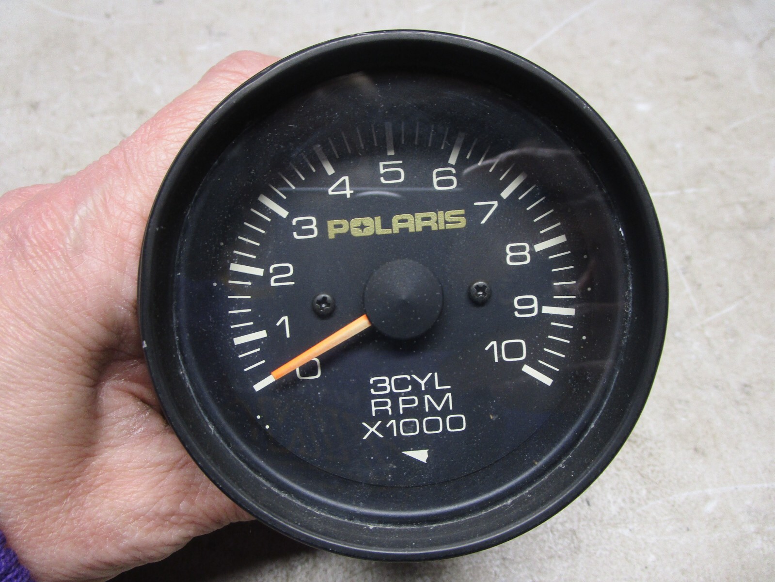 85 Polaris Indy 600 Snowmobile Tach 3 Cylinder Tachometer RPM Gauge