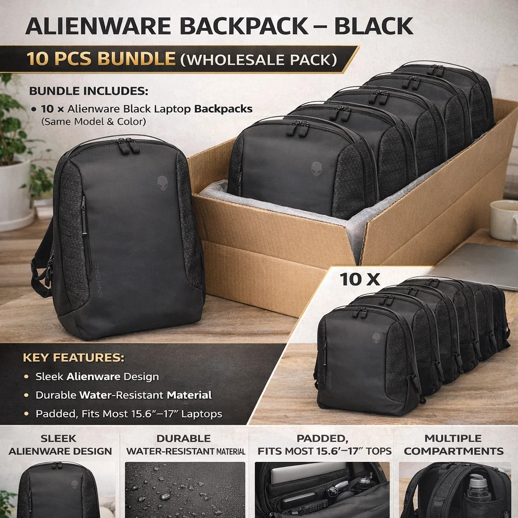 Lof ot 10 - Laptop Backpack Alienware Horizon Slim Shock Weather Resistant
