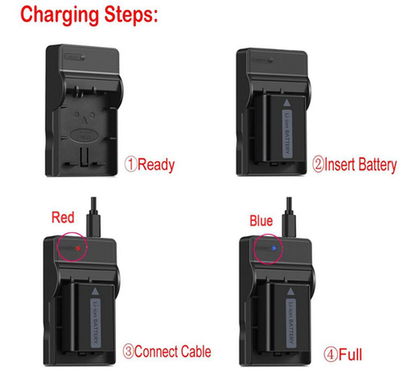 Battery Charger for JVC BN-VG108, BN-VG108U, BN-VG108E, BN-VG121E, BN-VG138E