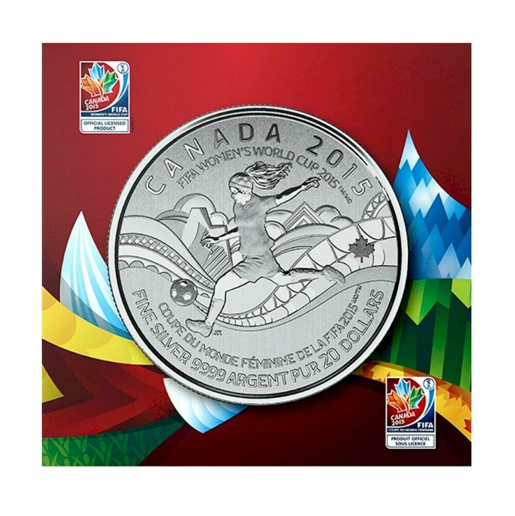 2015 FIFA Womens World Cup 9999 Fine Silver Coin Encapsulated $20 for $20