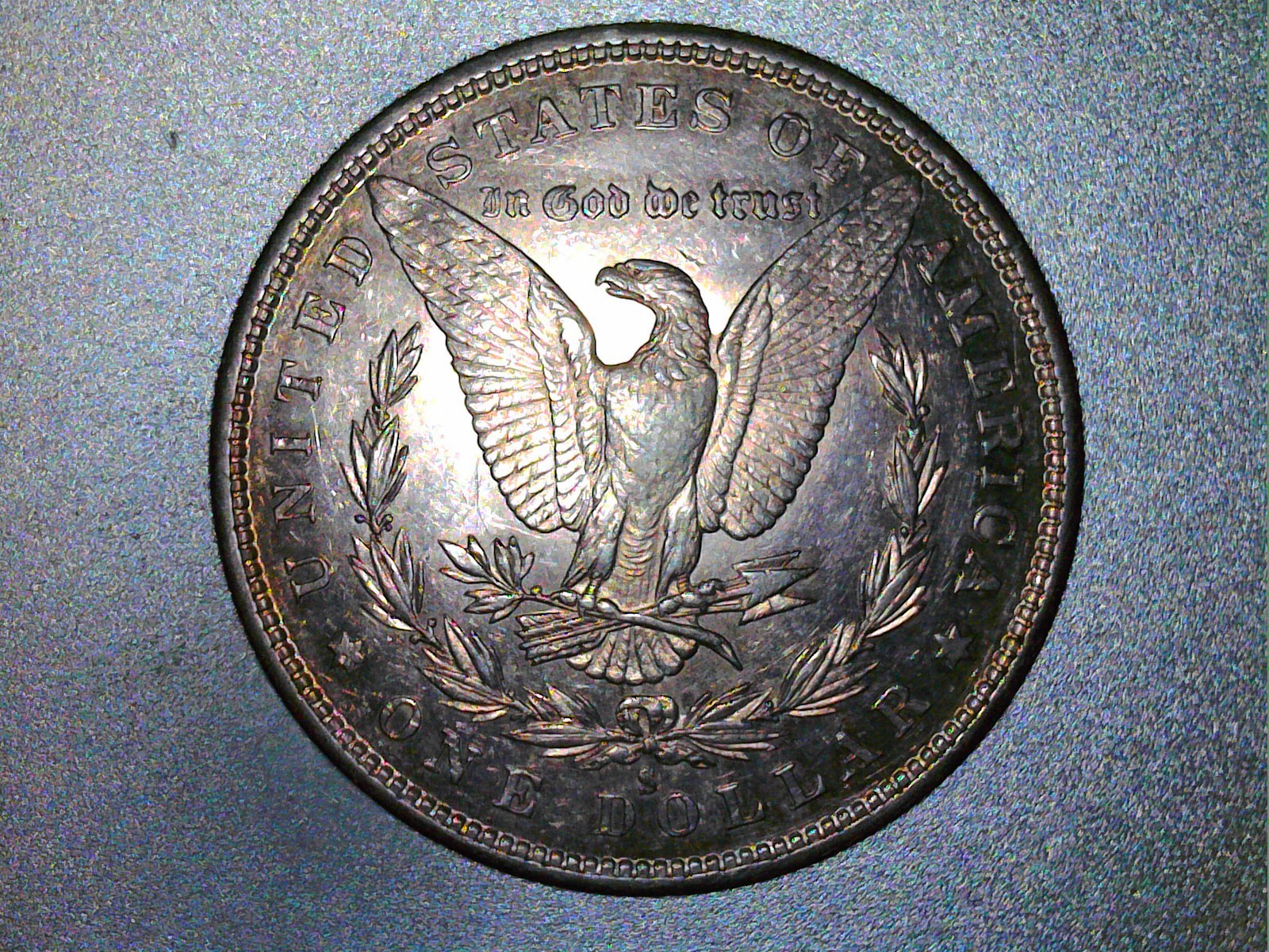 1880-S $1 Morgan Silver Dollar (Possibly Cleaned) Light tone on Reverse