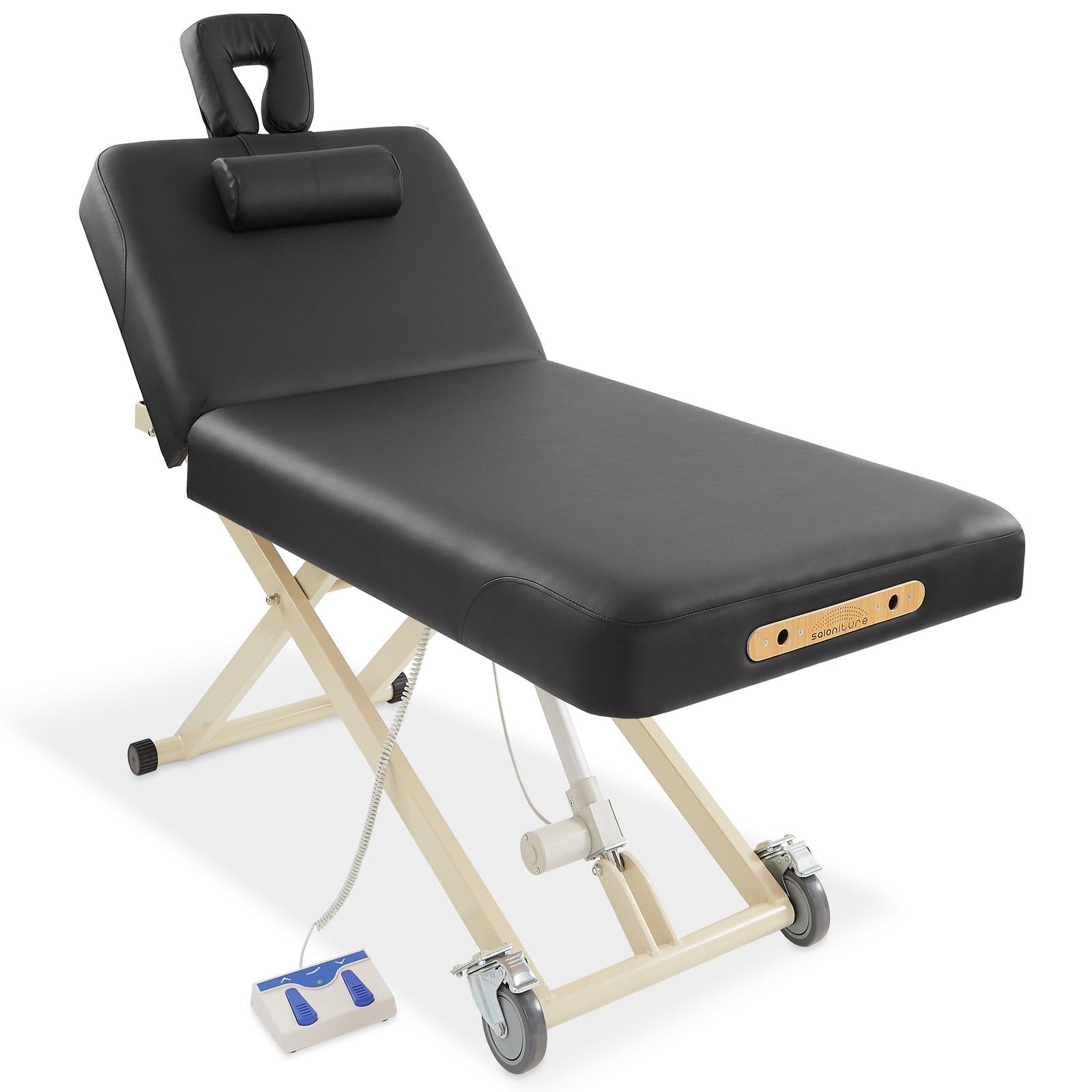 Professional Electric Lift Massage Table Adjustable Back with Accessories