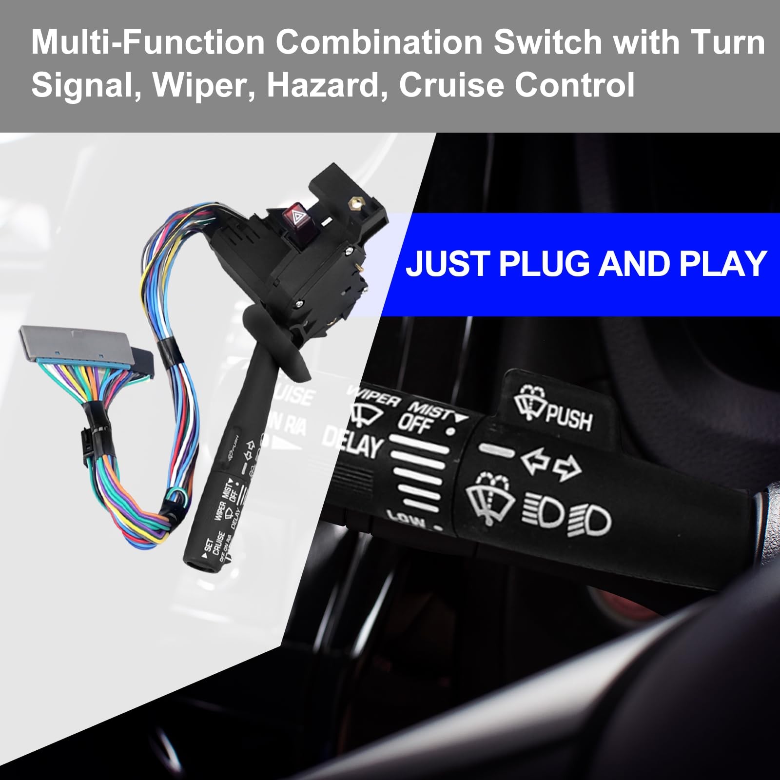 Multi-Function Combination Turn Signal Switch Wiper Hazard Cruise As picture