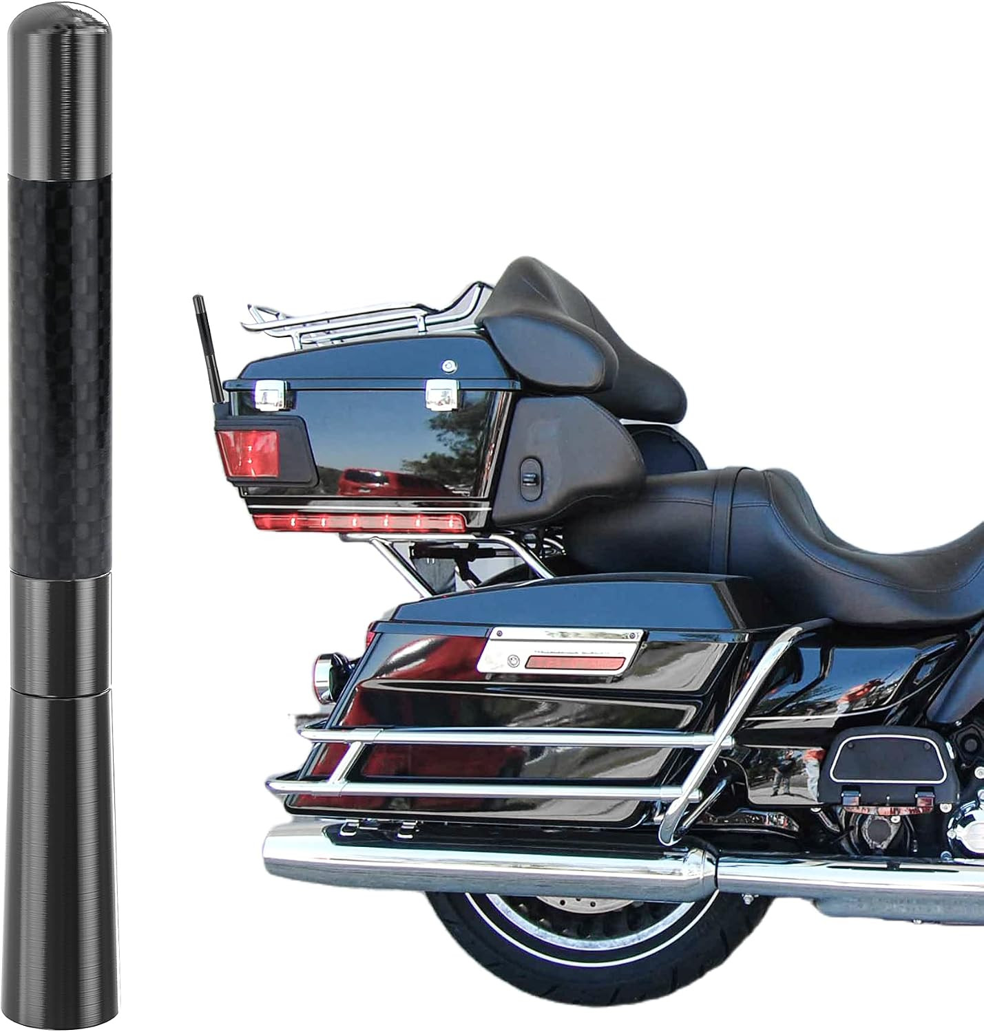 Short Motorcycle Antenna for Harley Davidson 1989-2025 Touring Street Glide/Road