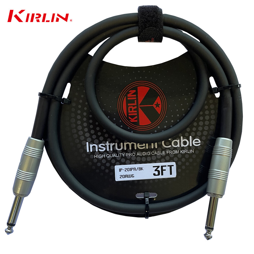 Kirlin 3FT IP-201 1/4" Straight Male/Male 20 AWG Pro Quality Instrument Cable