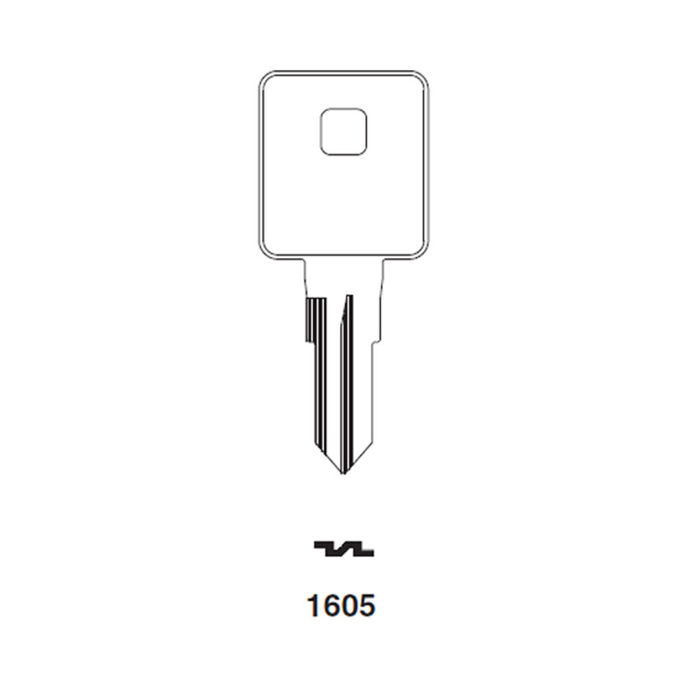 1605 Key Blank – Nickel