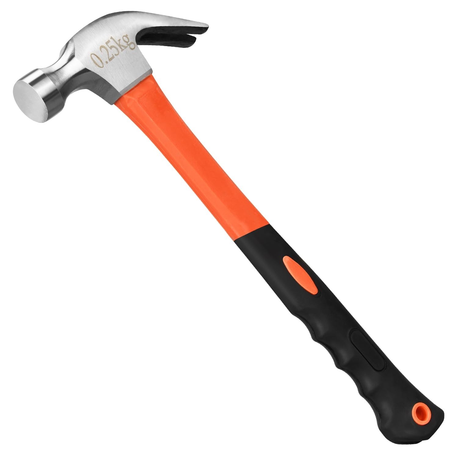 8/16/24oz Straight Rip Fiberglass General Purpose Claw Hammer, with Smooth Fa...