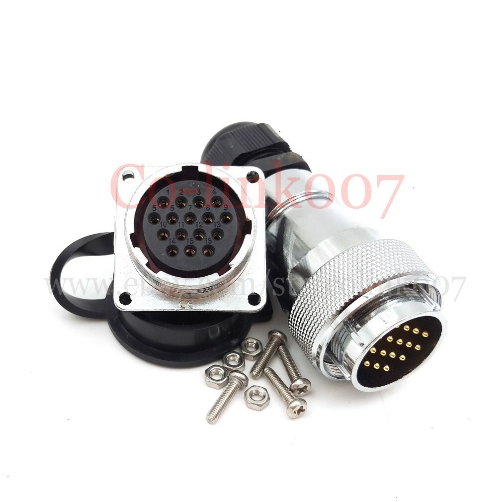 WS28 16pin Waterproof Connector,High Voltage Bulkhead Aviation Connector Plug