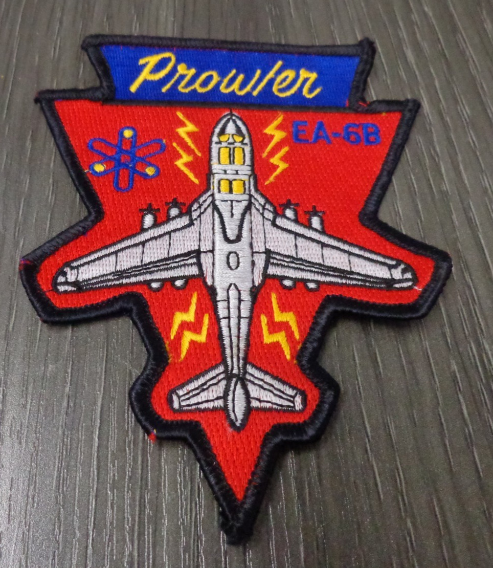 U.S. Navy Prowler EA-6B Aircraft Military Embroidered Patch BLACK EDGE NEW
