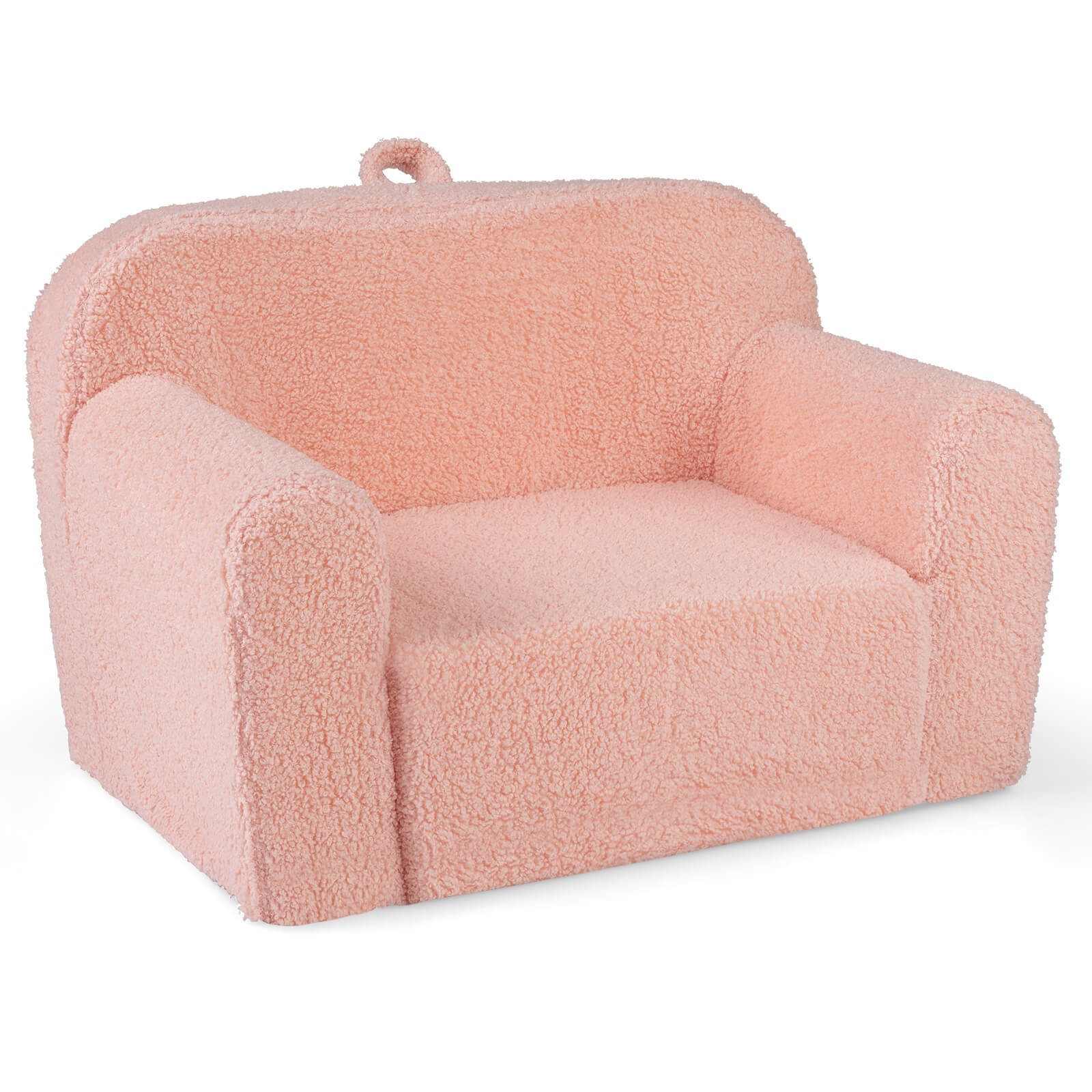 Kids Couch Portable Toddler Sofa w/ Handle Anti-slip Base Removable Comfy Chair