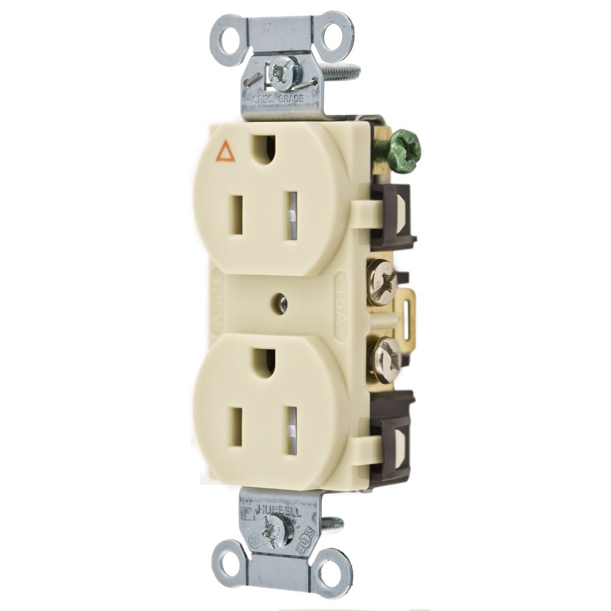 Hubbell IG5252ITR Ivory 15A 5-15R Commercial Isolated Ground Tamper TR Outlet