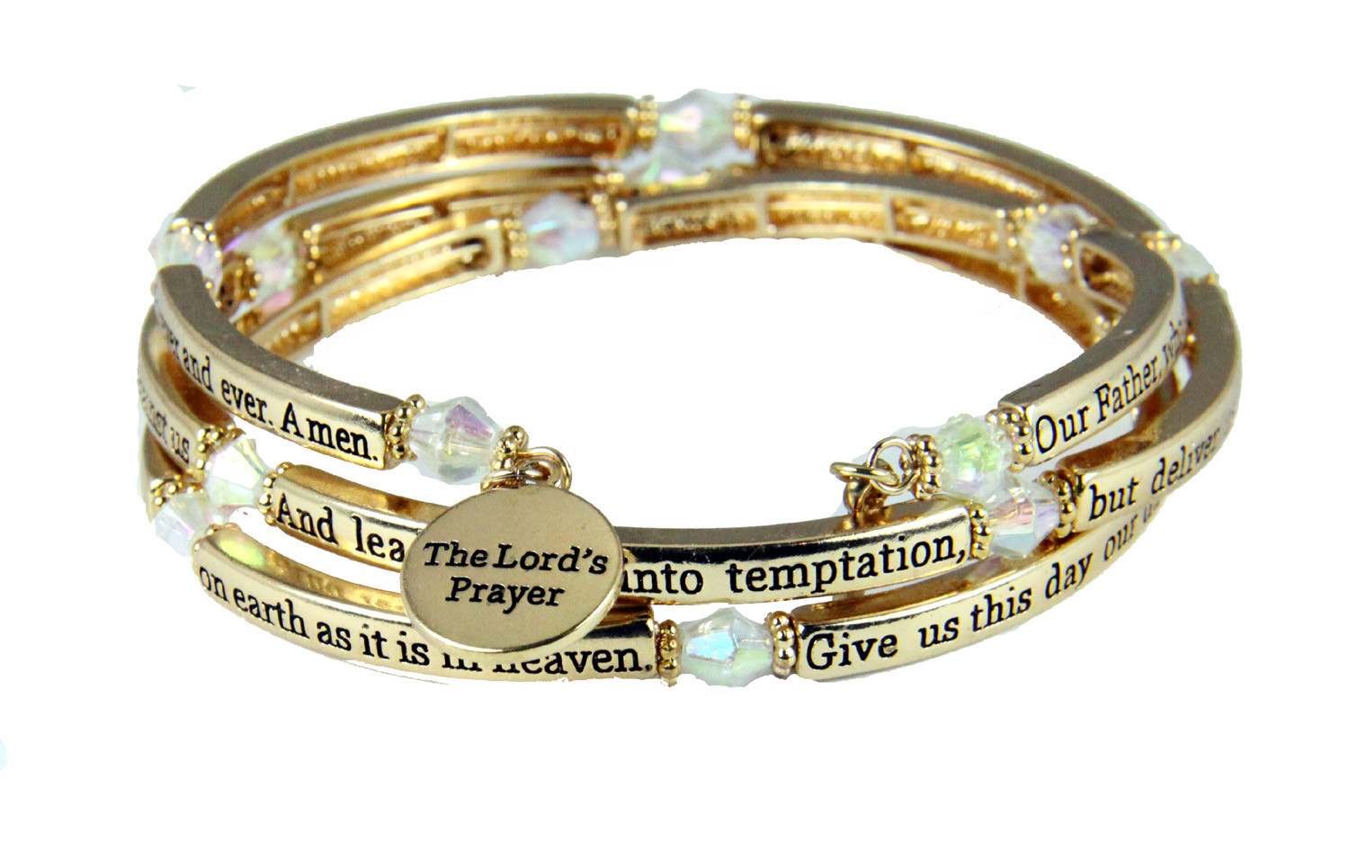 4030597 The Lord's Prayer Christian Stretch Bracelet Jesus Religious Christ