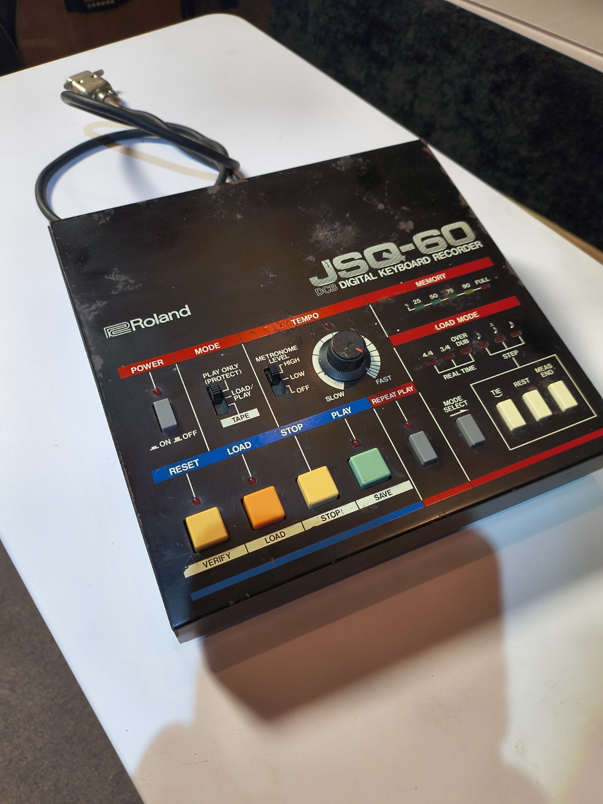 Roland JSQ‑60 Digital Keyboard Recorder (DCB) – Vintage Sequencer with Cable