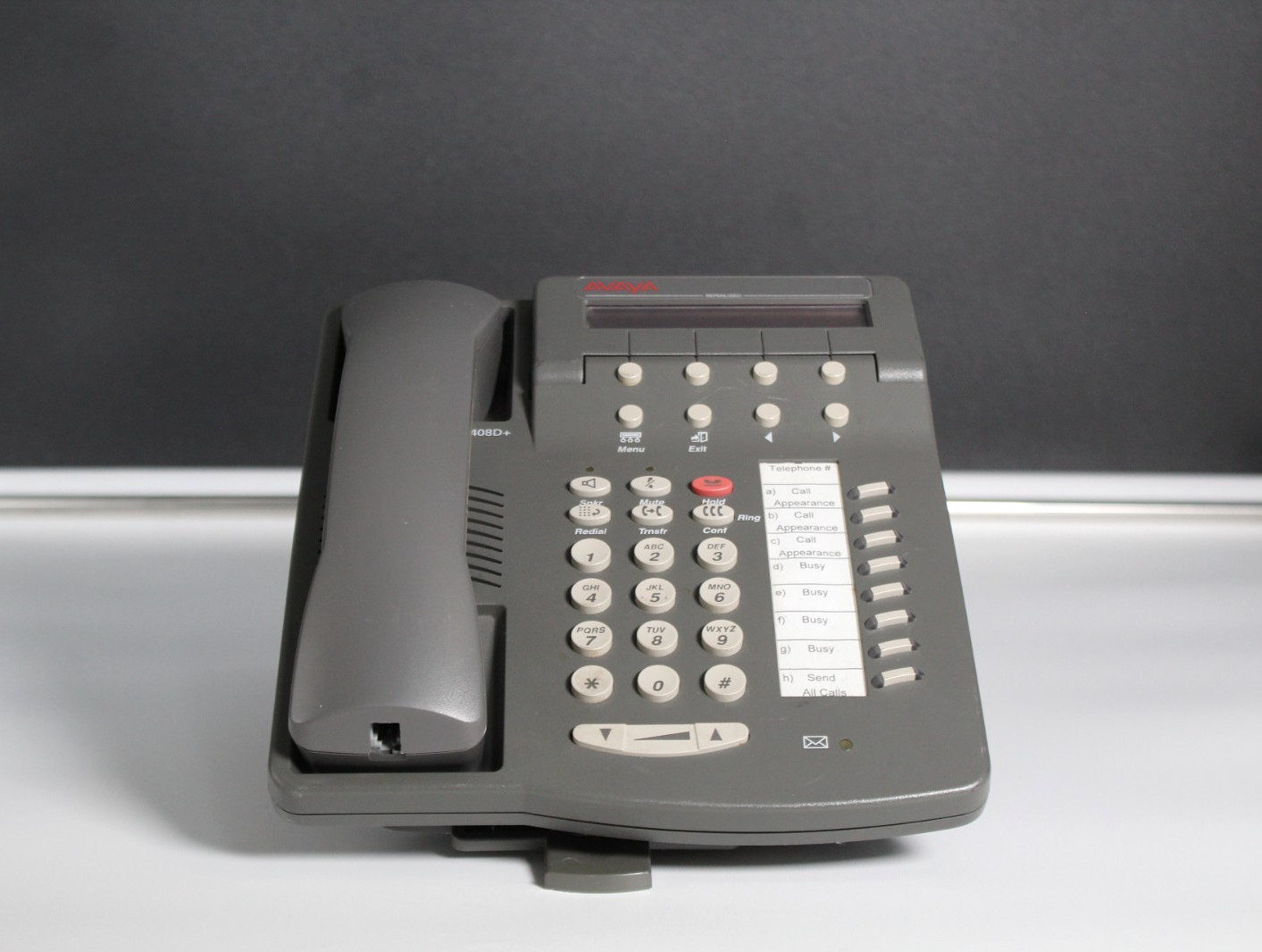 Lot of 10 Avaya 6408D+ Office Phones w/ Handsets & Stands