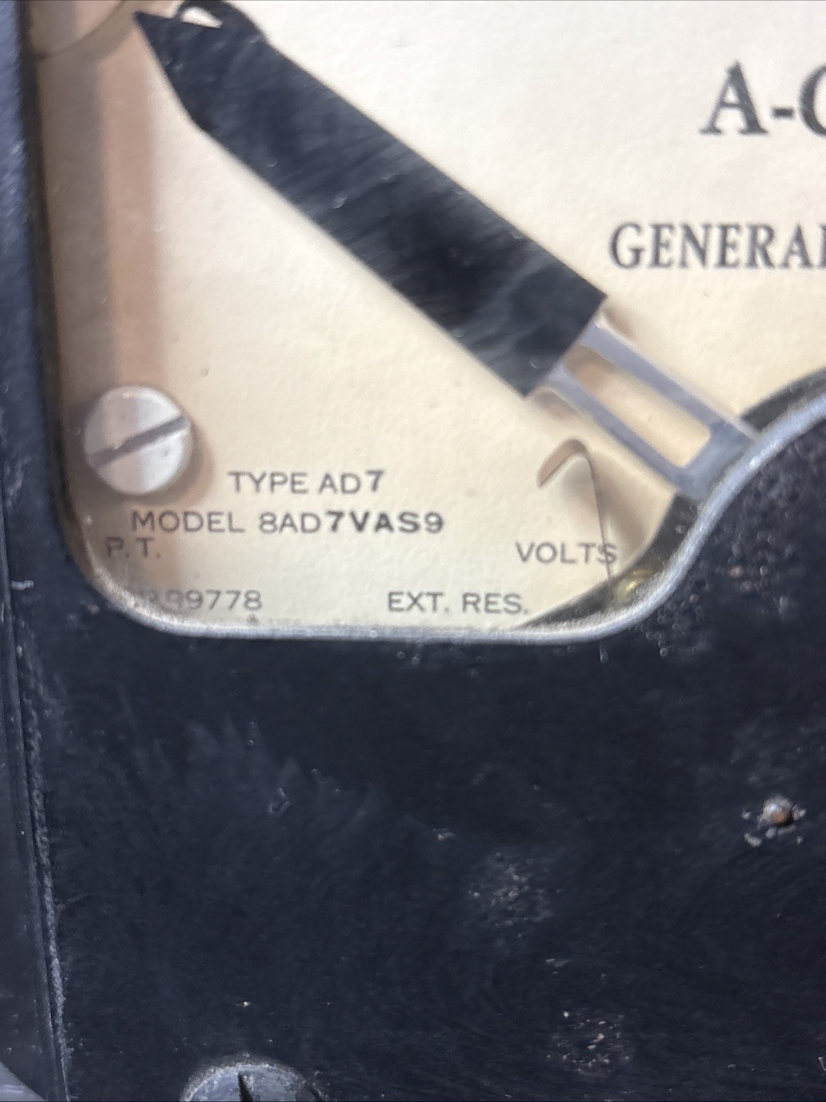General Electric AC Voltmeter 8AD7VAS99 Vintage Industrial Panel Meter Tested