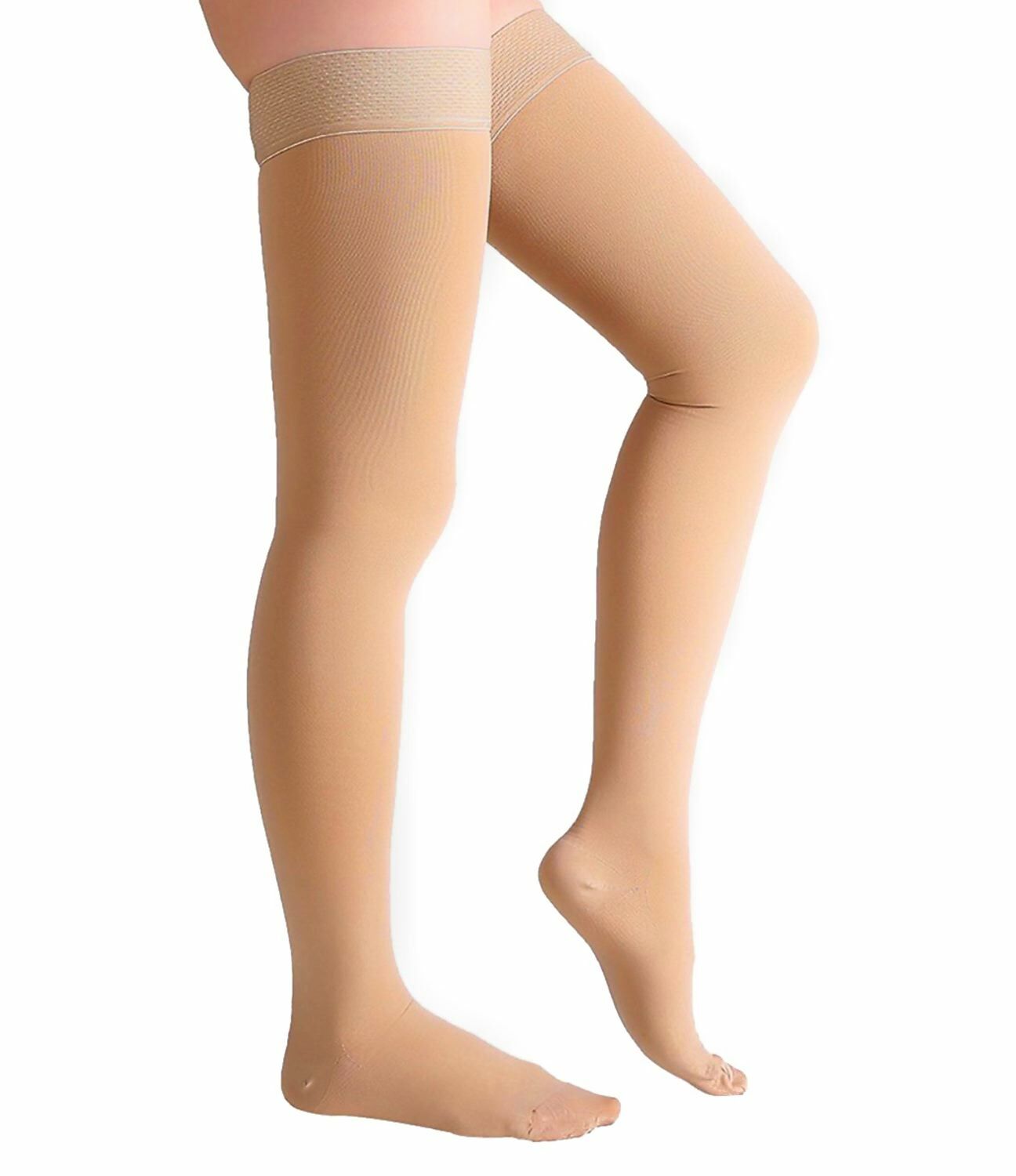 Runee High Quality Thigh High Closed Toe Compression Stockings