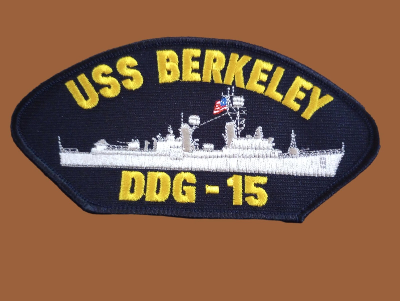 USS BERKELEY DDG-15 U.S NAVY SHIP HAT PATCH U.S.A MADE HEAT TRANSFER