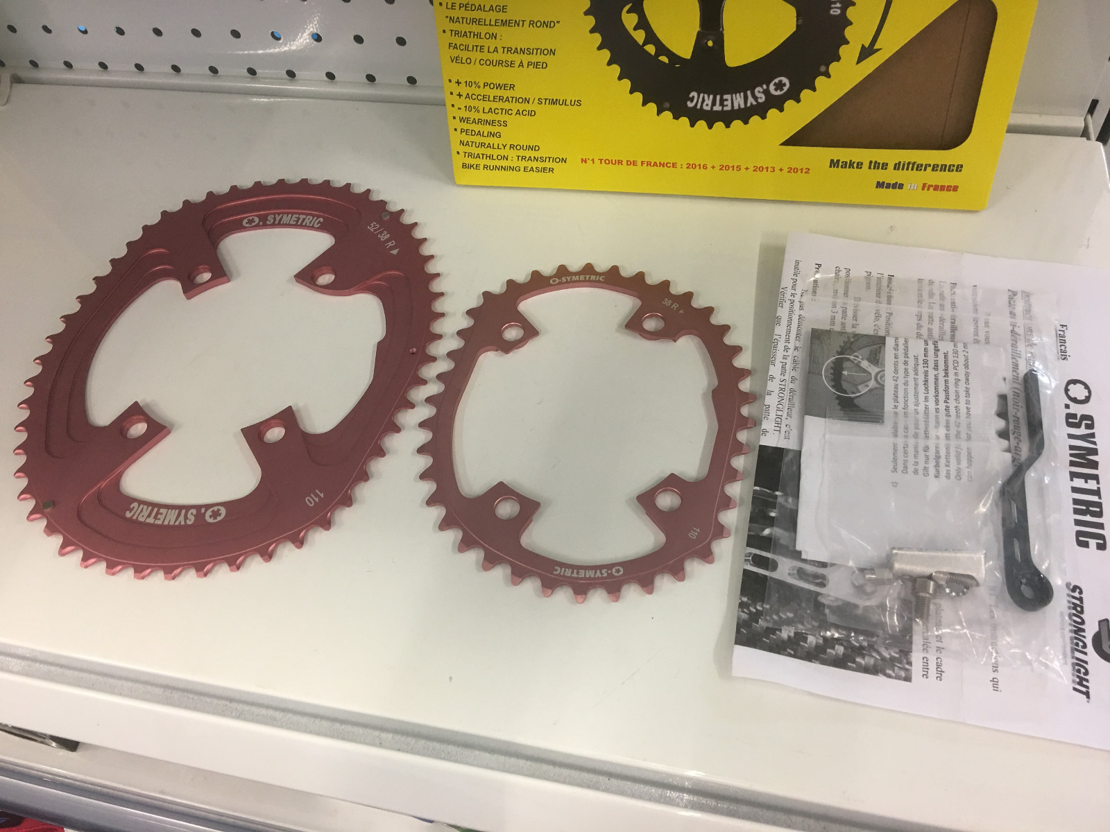 Osymetric FC-R9100 BCD110 x 4 52T+38T Giro Pink Edition Bicycle Chainring Set