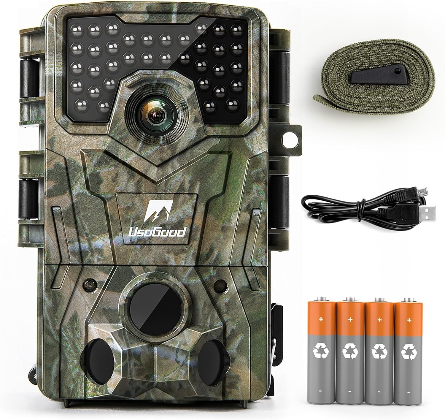 usogood Trail Camera 36MP 30fps Game Camera with Night Vision Wildlife Monitor