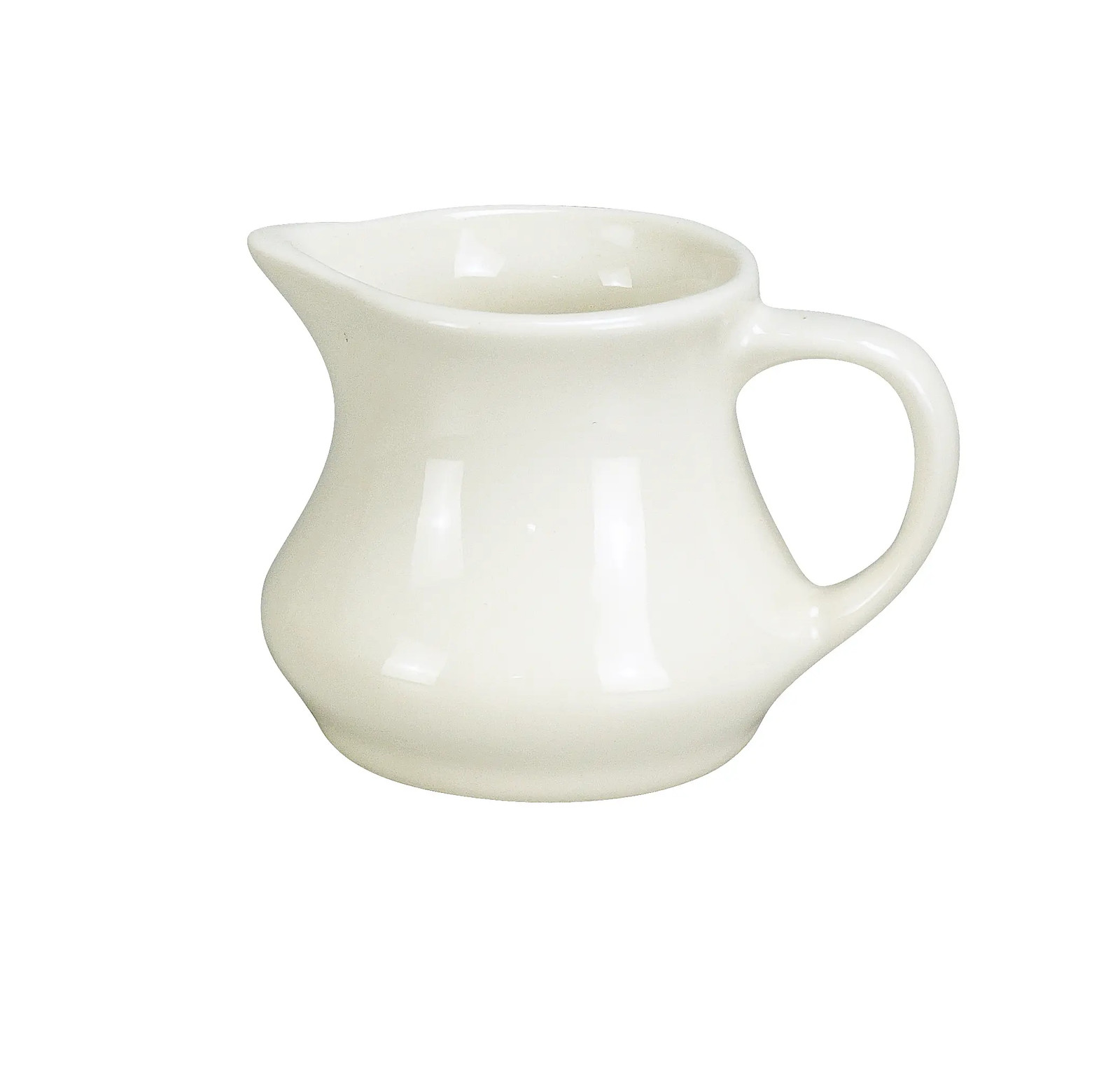 Yanco China RE-4-CM Accessories American White Porcelain 4 oz. Creamer - 3 Doz