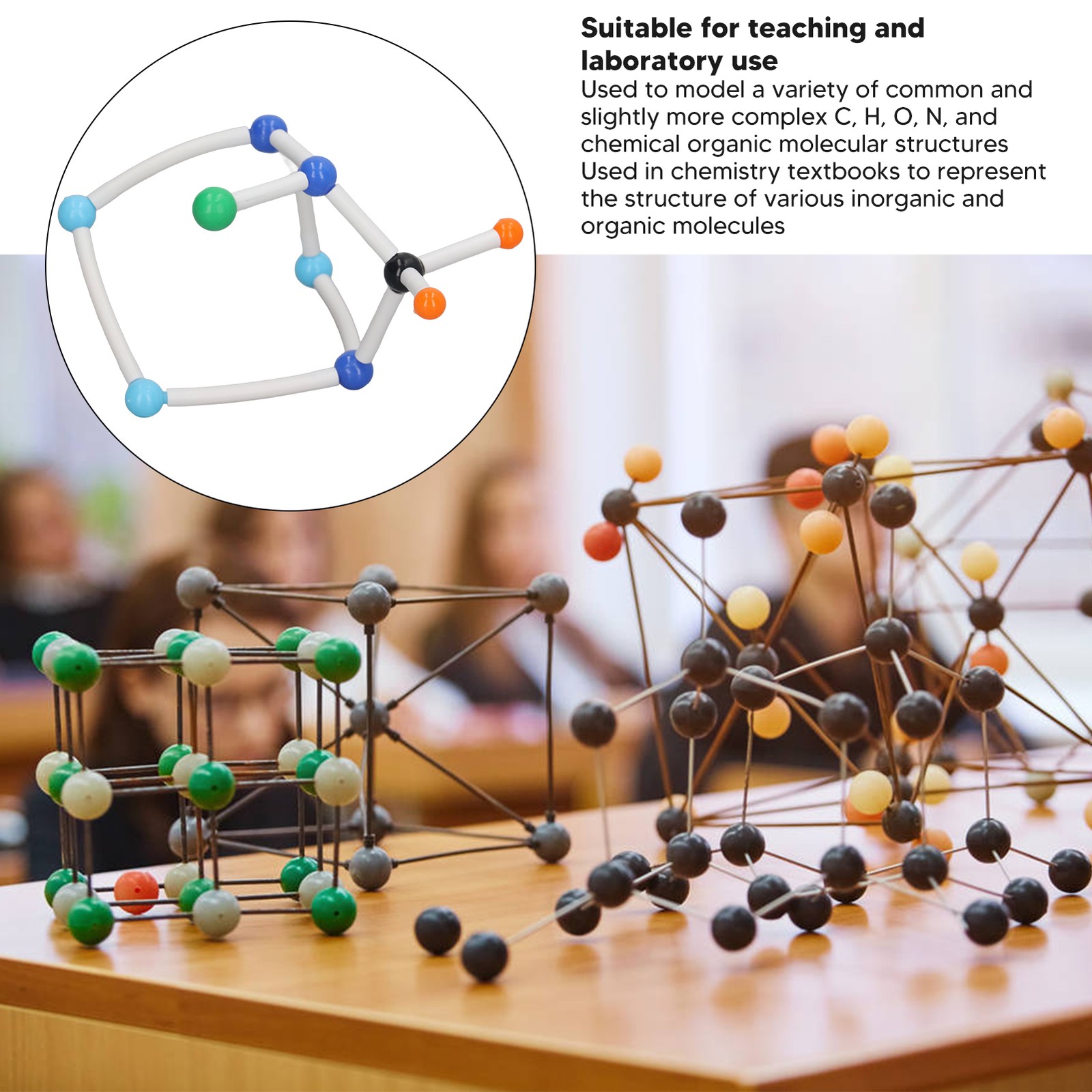 Chemistry Molecular Model Kit Vibrant Color 3D Educational Micro Molecular