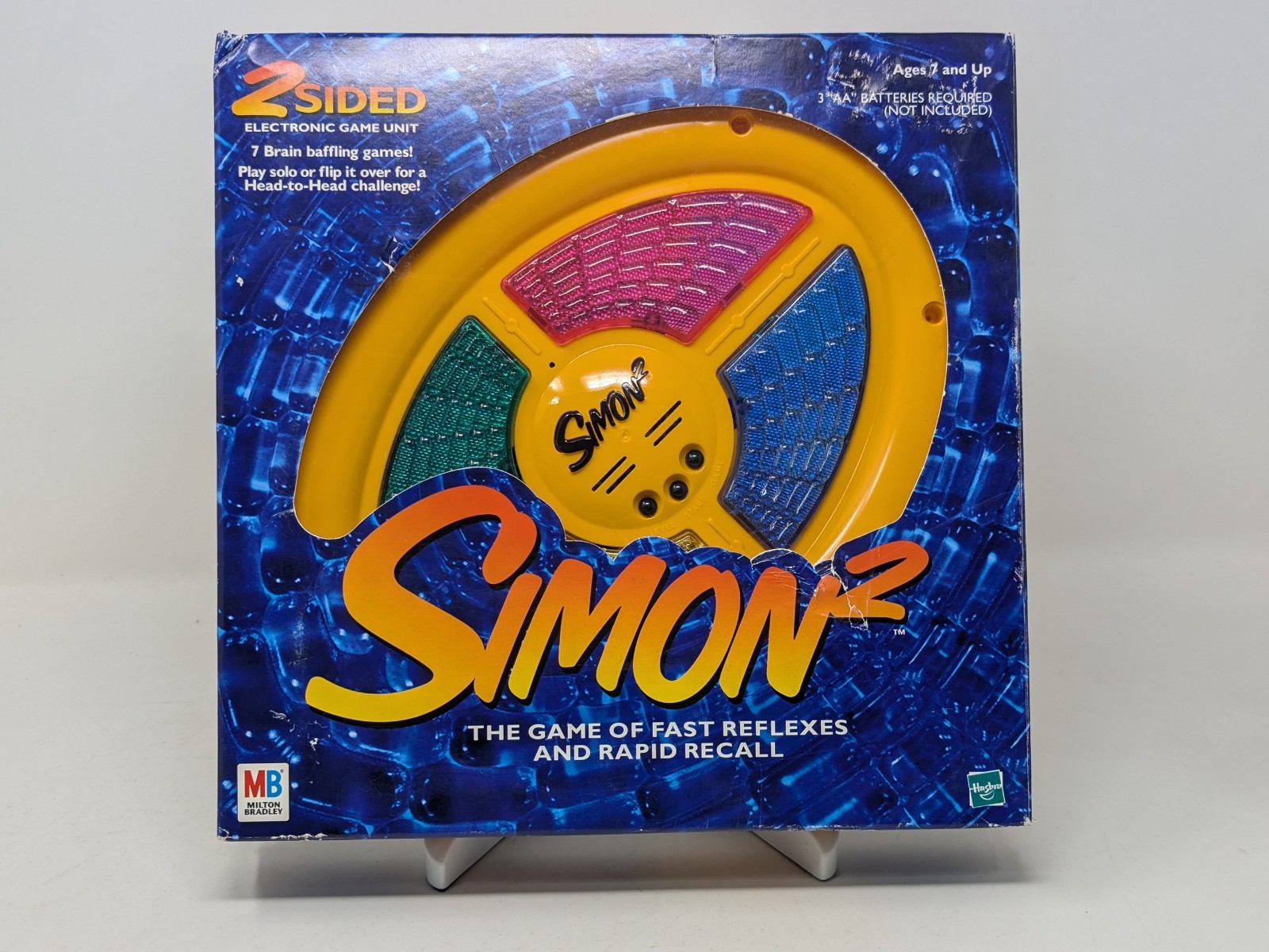 Simon 2 Electronic Game Milton Bradley Double Sided Yellow Tested Works Vintage