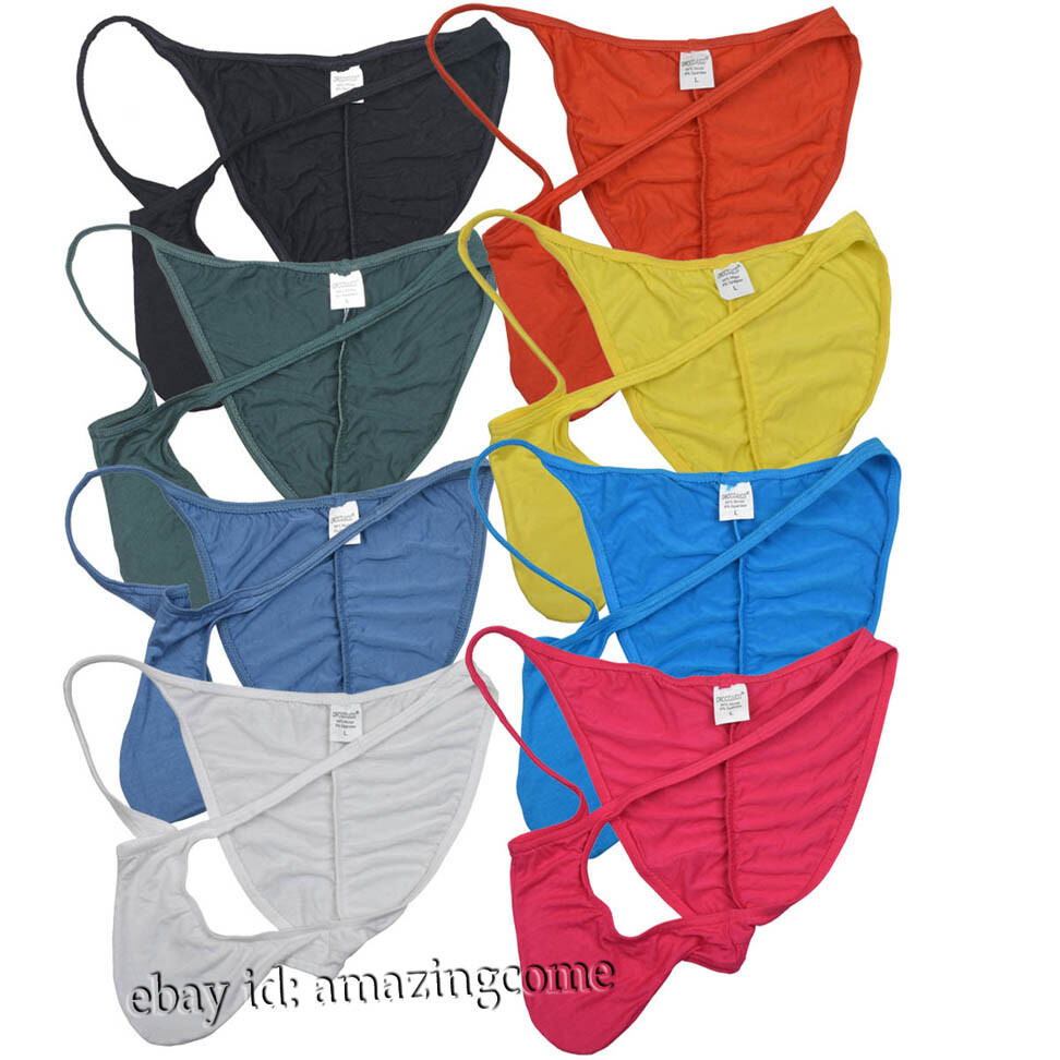 Men's Modal Bikini Briefs Ruched Back Underwear Male Hipster Cheeky Briefs Pants
