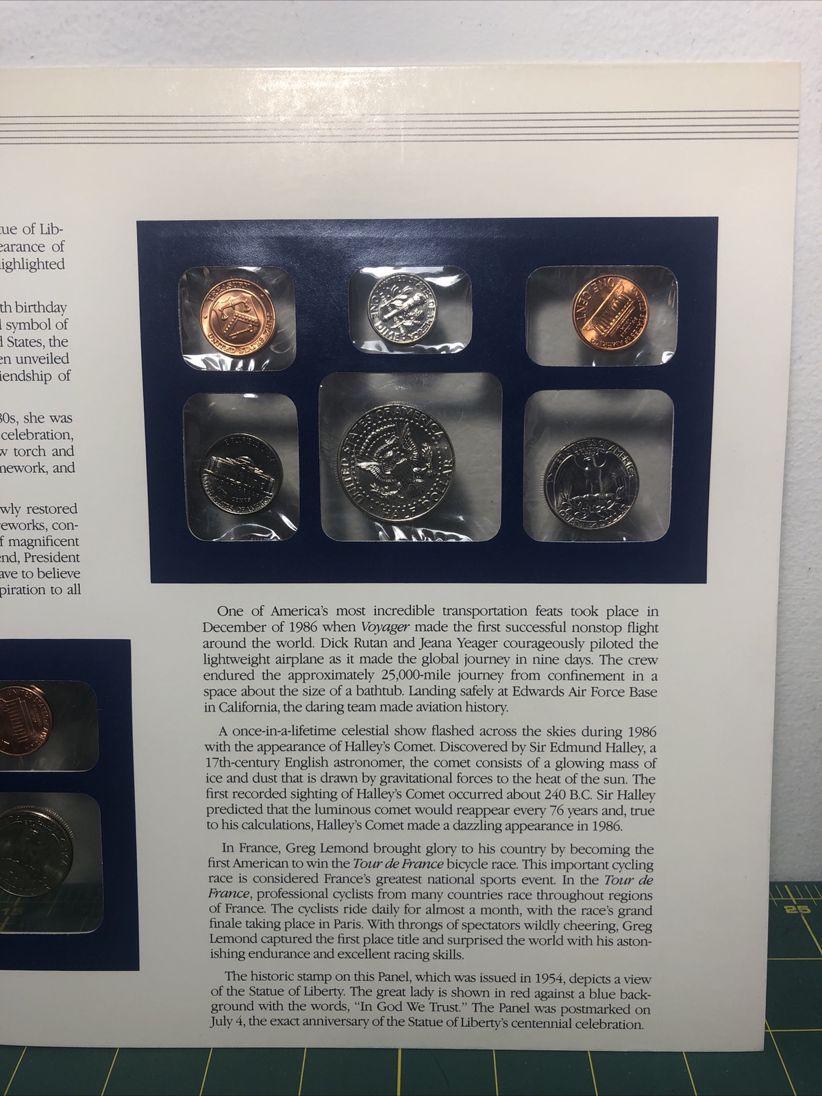 1986 Postal Commemorative Society Panel Uncirculated P&D Mint Sets +U.S. Stamps