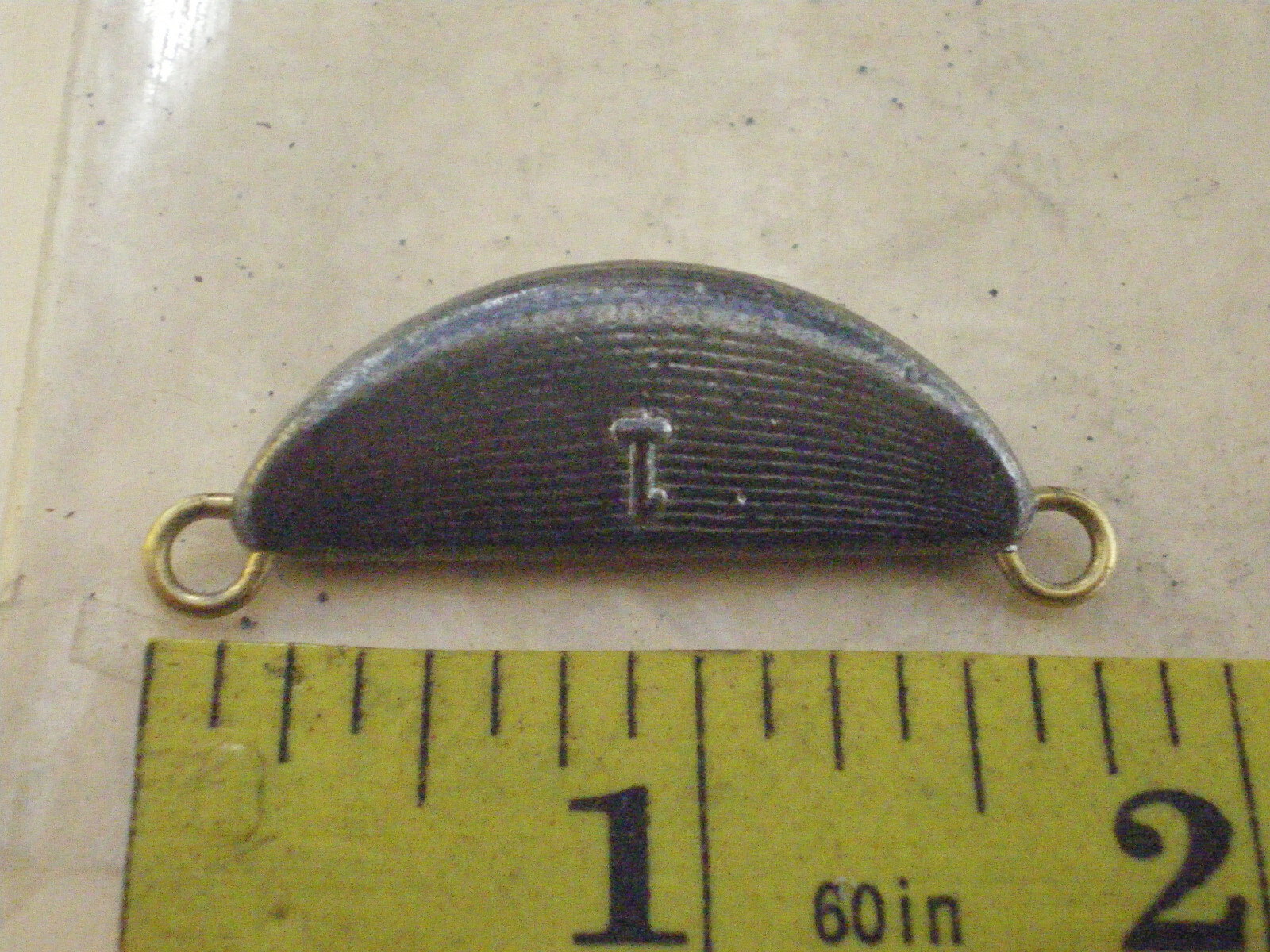 20 PCS. CRESCENT/BANANA SINKER, 1 OZ. W/BRASS EYE, GOOD QUALITY