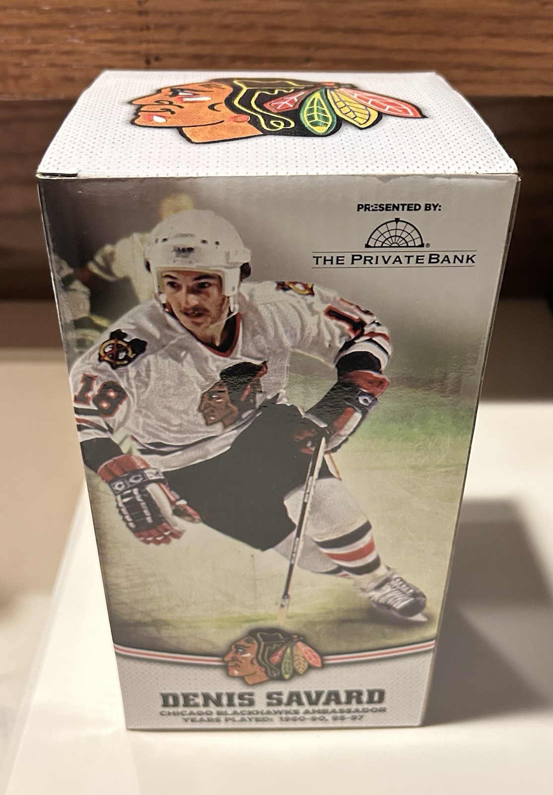 Rare Dennis Savard Chicago Blackhawks Bobble head. Never Opened.