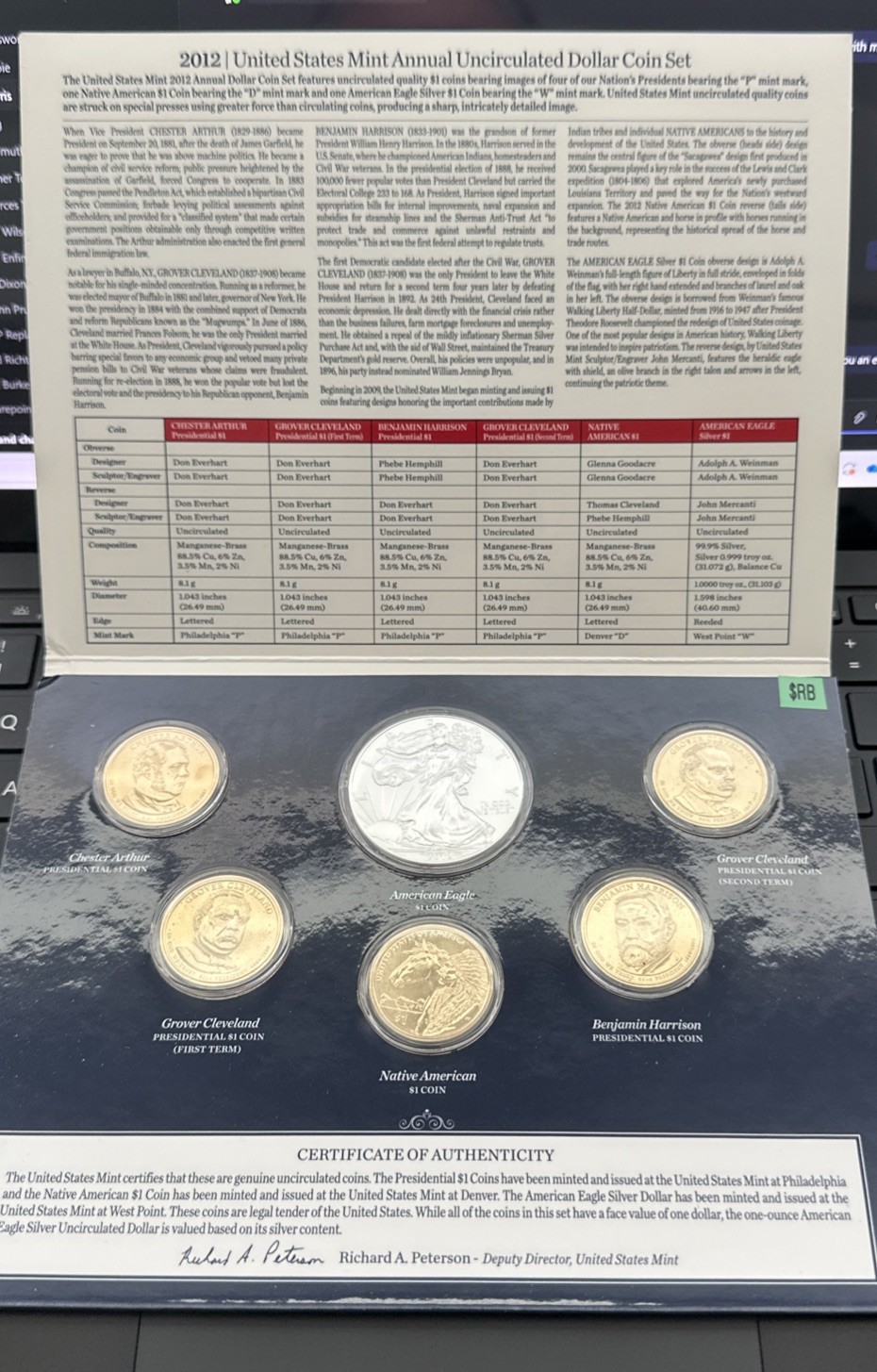 2012 American Silver Eagle Annual US Mint Set.