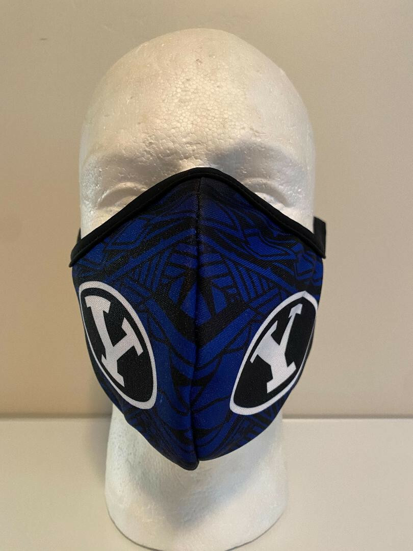 BYU Brigham Young Face Mask Reusable Double Ply MADE IN USA! Speedy shipping!