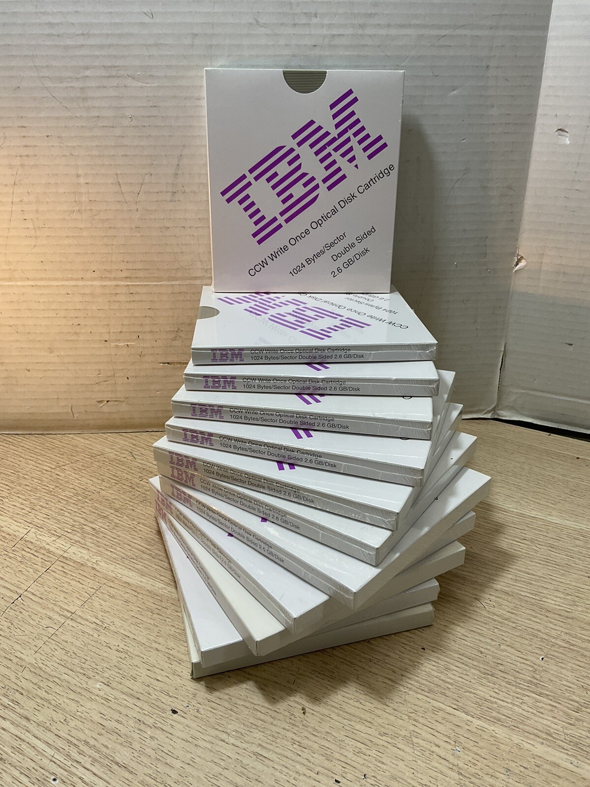 IBM CCW Write Once Optical Disk Cartridge Double Sided 2.6 GB /LOT OF 10/GAR615