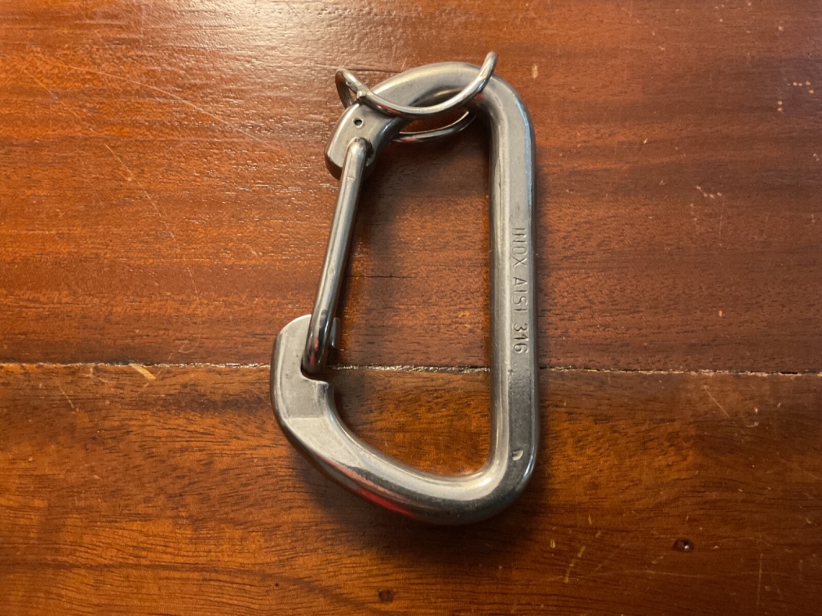 Inox AISI 316 Stainless Steel Carabiner 2000 kg Safe Operation Weight