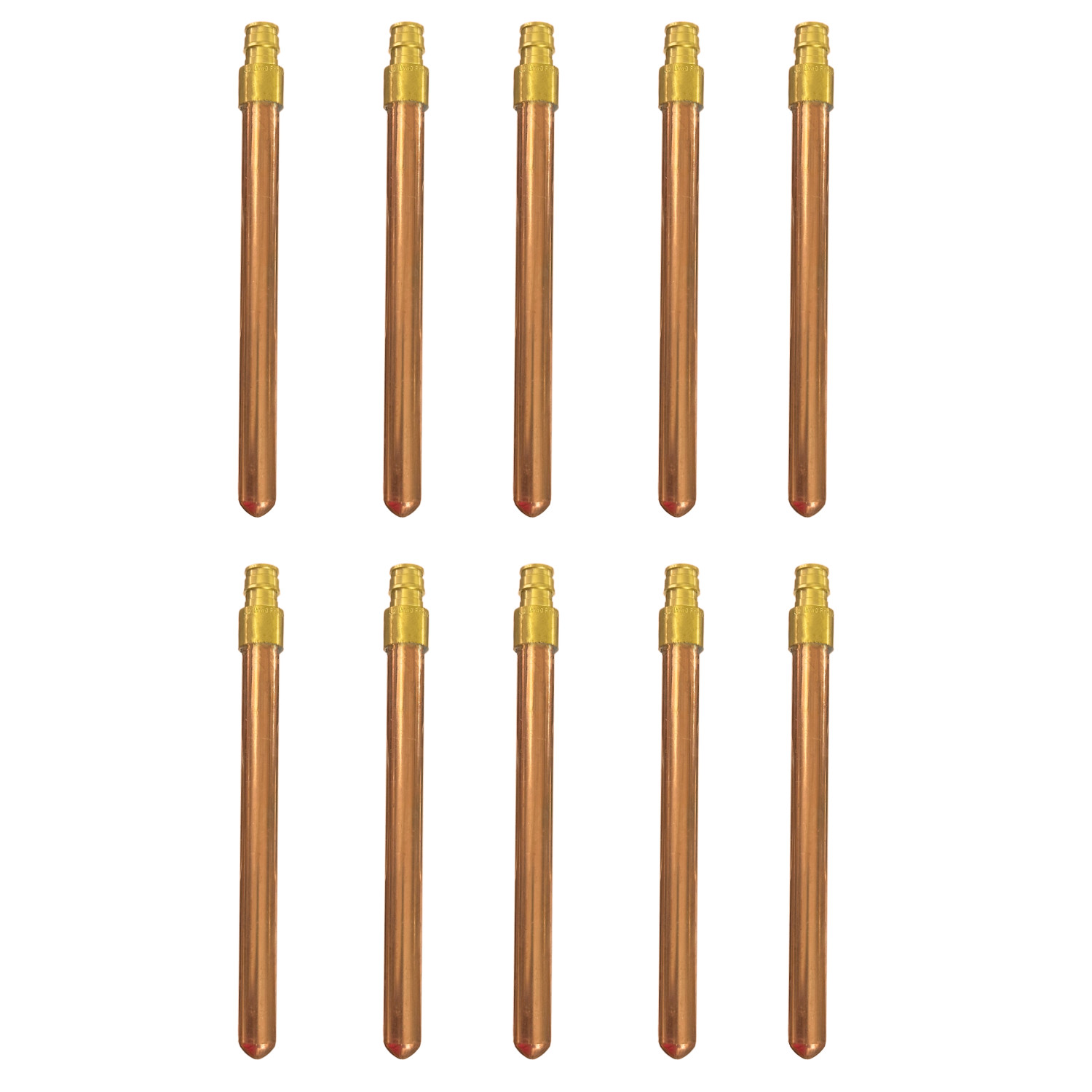 10 Pack XFITTING 1/2" PEX-A Stub Out 8" Tubing, Lead Free Brass, F1960