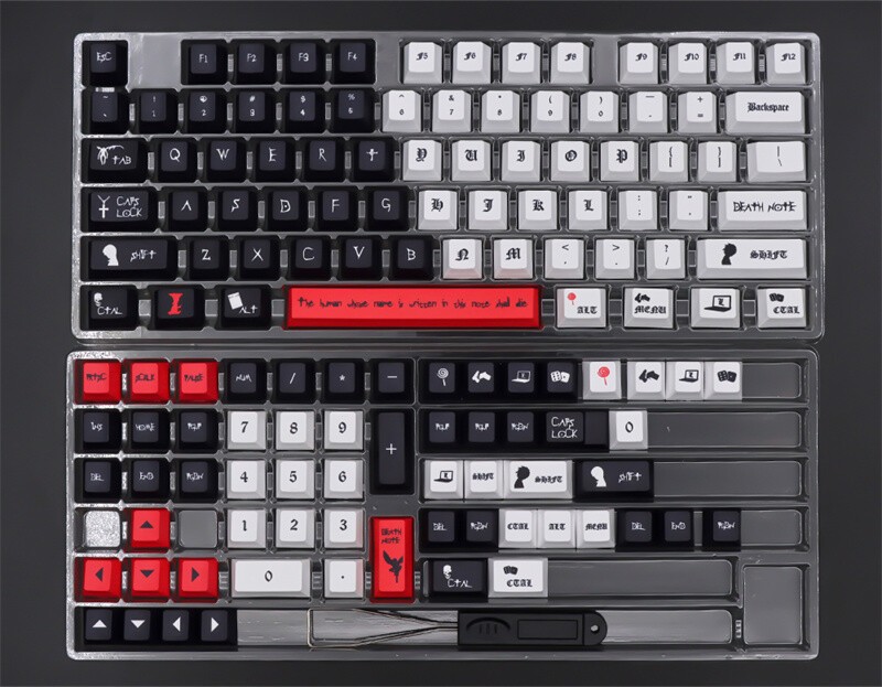 Death Note 135 Keys Keycaps Full Set PBT for Cherry MX Mechanical Keyboard Gift