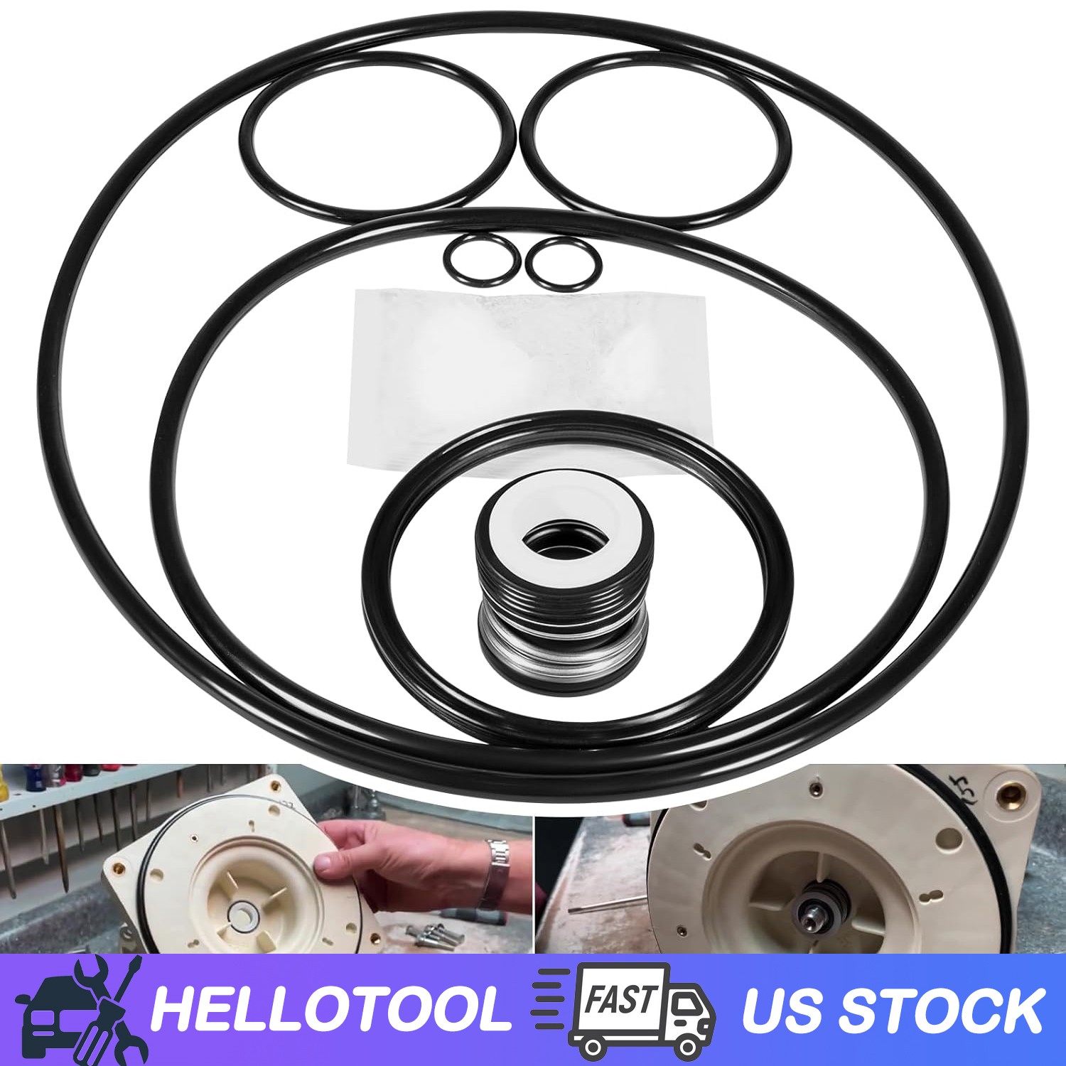 Pool Pump Gasket Seal O-Ring Rebuild Kit for SuperFlo and SuperMax Pumps