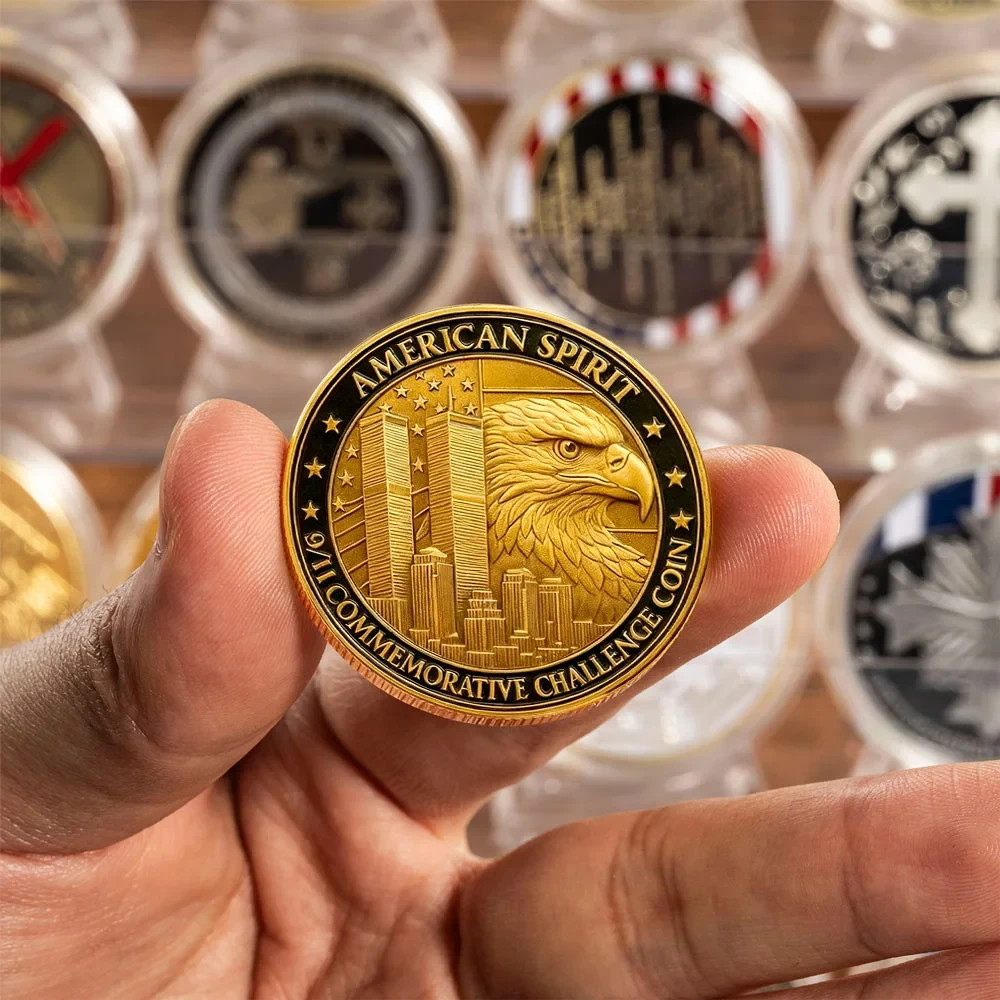 We Will Never Forget September 11, 2001 Attacks Commemorative Challenge Coin