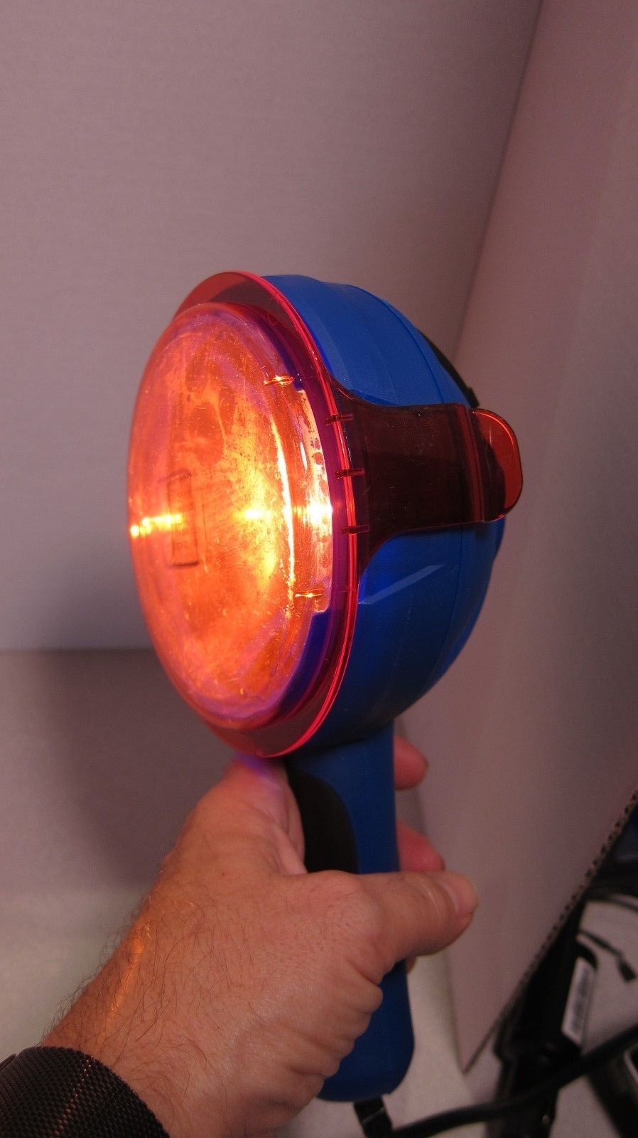 New Peak PKC0TC5 LED Spotlight with Red Lens & 10' DC Cord, 5W, 270 Lumens