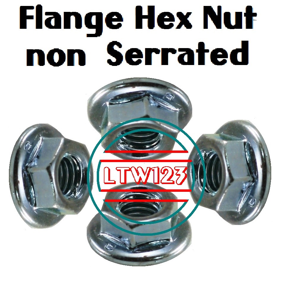 (25) 5mm x 0.80 Metric Flange Hex Nut non Serrated Hexagon Coarse Thread