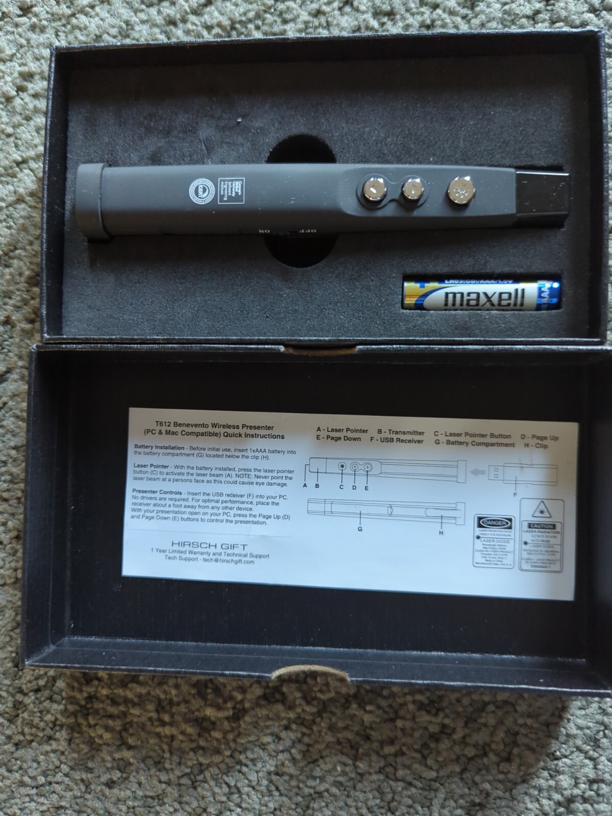 Wireless Presenter T612 Benevento PC& Mac Compatible