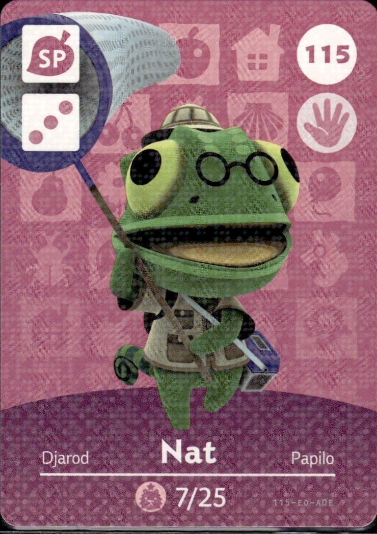115 Nat Amiibo Card 115 Series 2 Animal Crossing Nintendo Switch NA Region