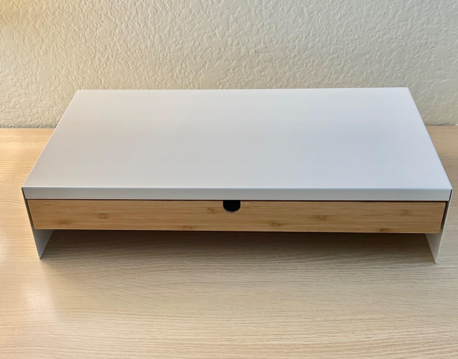 IKEA Elloven Monitor Stand with Drawer - White 18.5" W, 19.25" L, 4" H