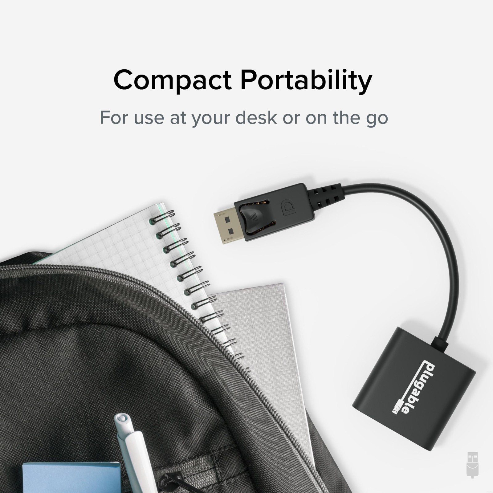 Plugable DisplayPort to VGA Active Adapter VGA, Black