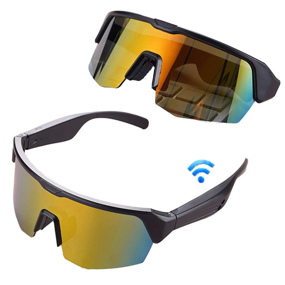 AI Smart Glasses Bluetooth Music Call Headset UV400 Cycling Sports Sunglasses