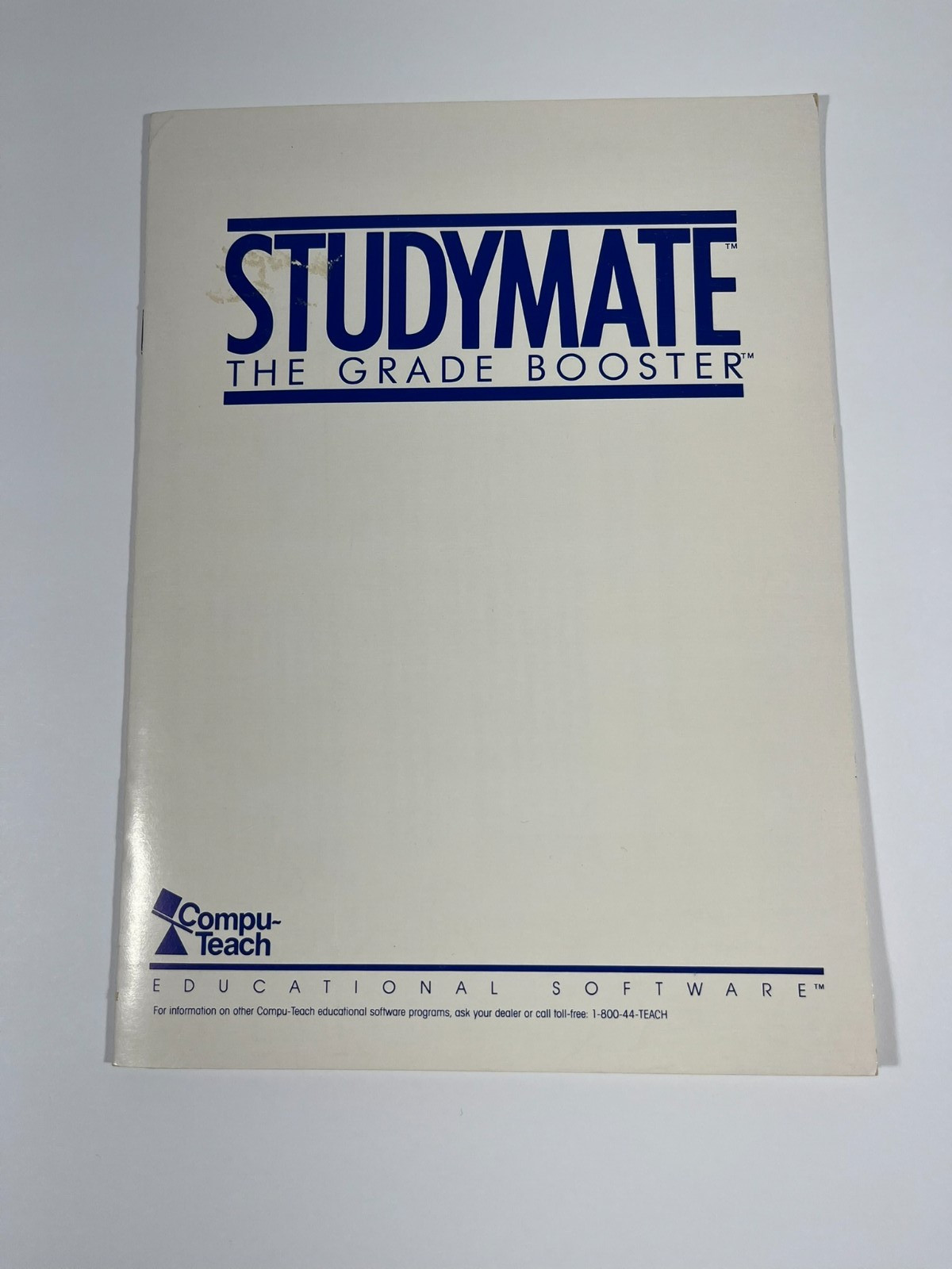 STUDYMATE, The Grade Booster by Computeach, How To Study Software for Apple II