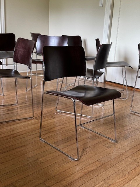 1990 David Rowland 40/4 Stackable Dining Chairs In Mahogany X150 Available