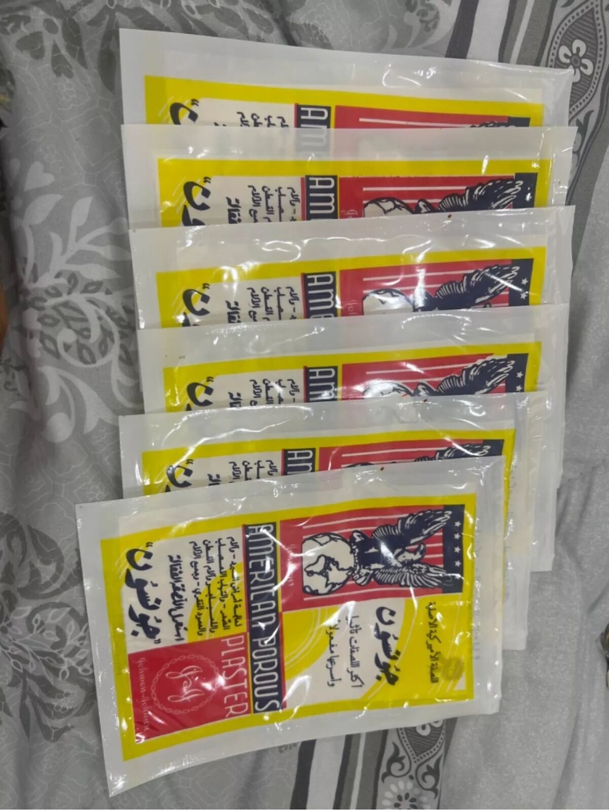 6 X American Porous Plaster Relieves Aches & Pains لزقة جونسون الامريكية