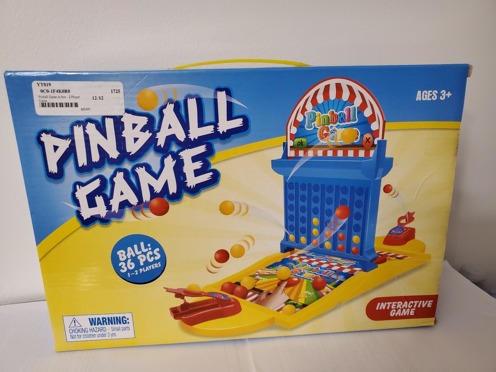 New Kids Pinball Game Toy Set + 36 Round Balls Enhancing Child Interactiveness